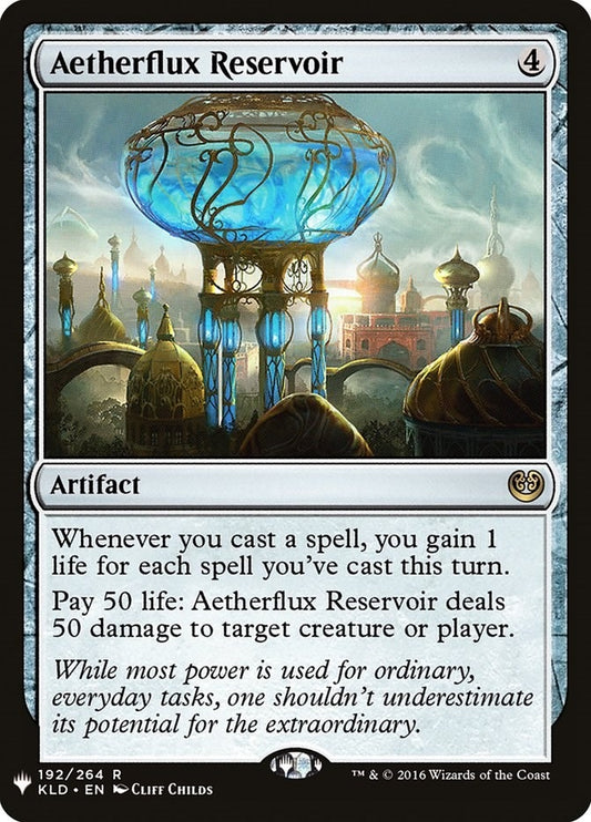Image for Aetherflux Reservoir (192) (The List Reprints) - Magic: The Gathering