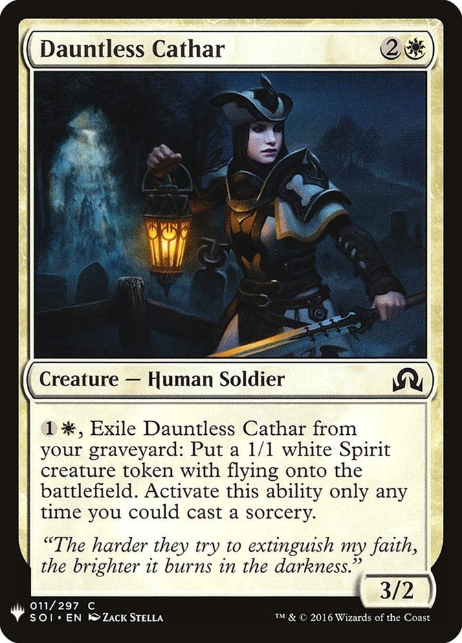 Image for Dauntless Cathar (11) (The List Reprints) - Magic: The Gathering
