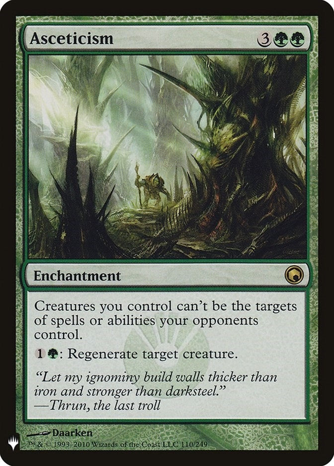 Image for Asceticism (110) (The List Reprints) - Magic: The Gathering
