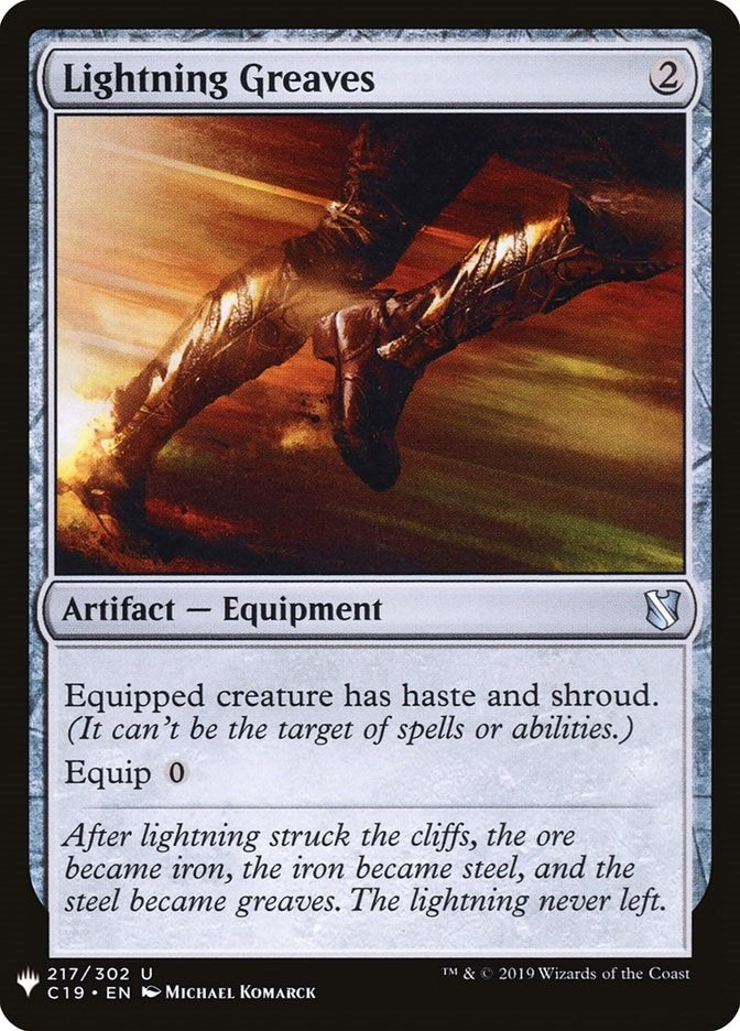 Image for Lightning Greaves (C19) (217) (The List Reprints) - Magic: The Gathering