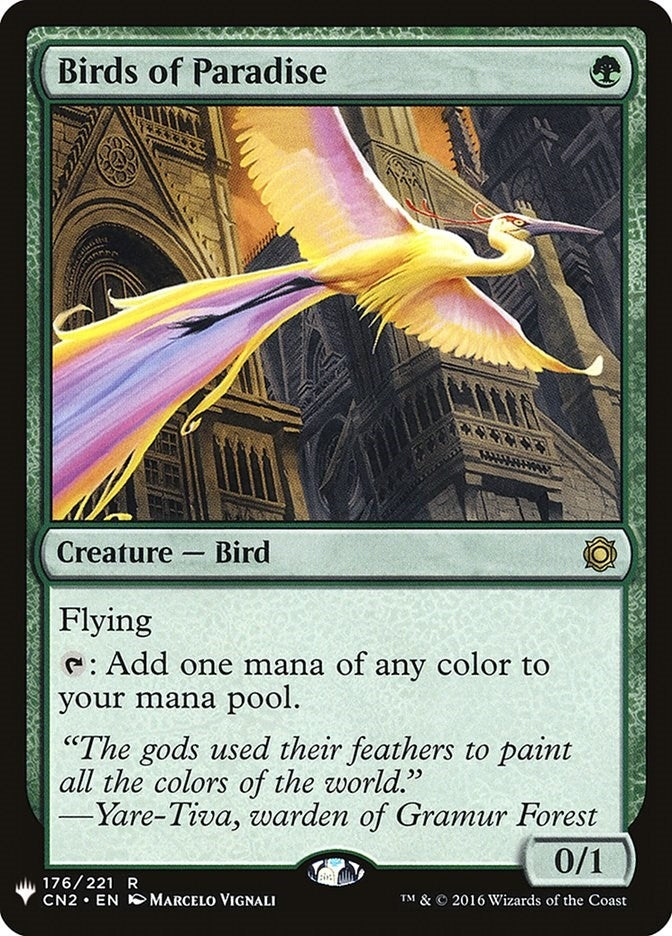 Image for Birds of Paradise (176) (The List Reprints) - Magic: The Gathering