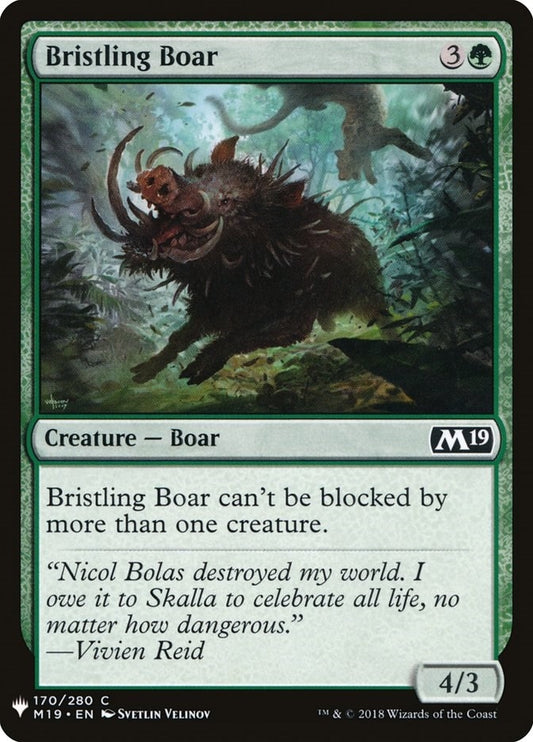 Image for Bristling Boar (170) (The List Reprints) - Magic: The Gathering