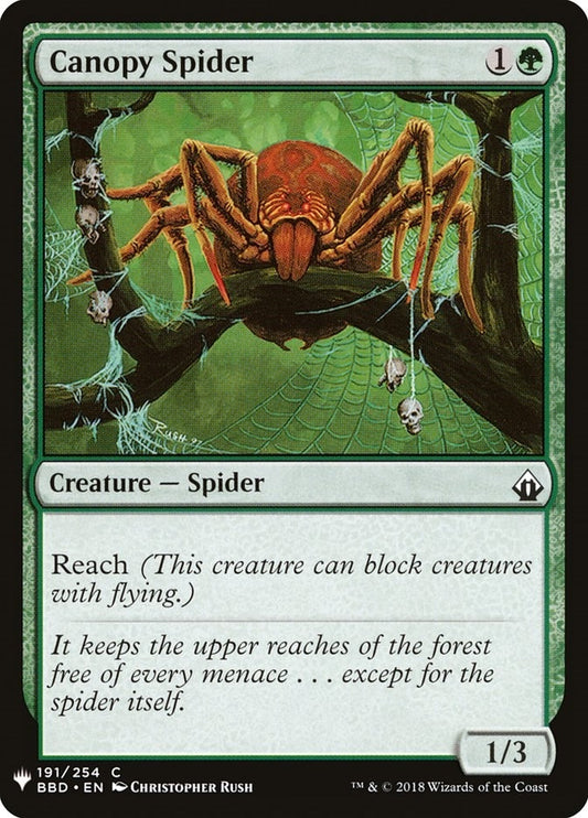 Image for Canopy Spider (191) (The List Reprints) - Magic: The Gathering