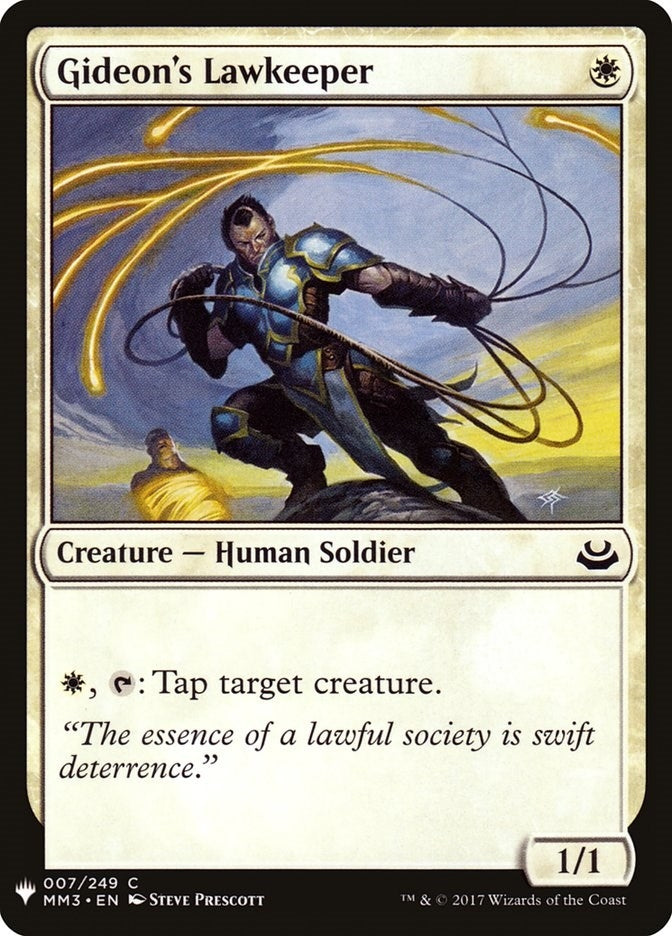 Image for Gideon's Lawkeeper (7) (The List Reprints) - Magic: The Gathering