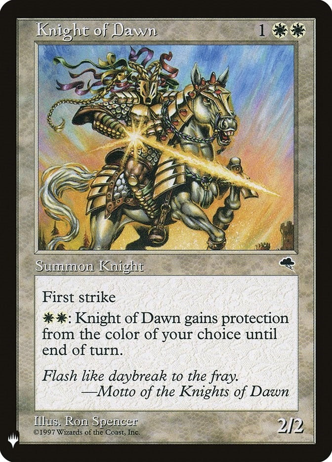 Image for Knight of Dawn (26) (The List Reprints) - Magic: The Gathering