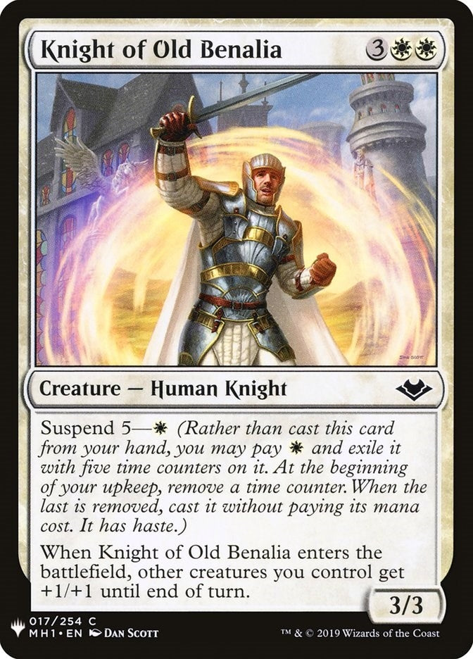 Image for Knight of Old Benalia (17) (The List Reprints) - Magic: The Gathering