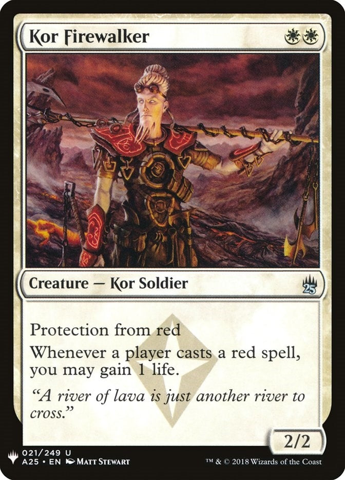 Image for Kor Firewalker (21) (The List Reprints) - Magic: The Gathering