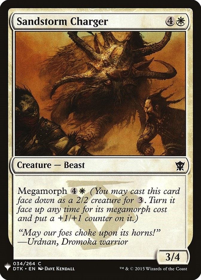 Image for Sandstorm Charger (34) (The List Reprints) - Magic: The Gathering