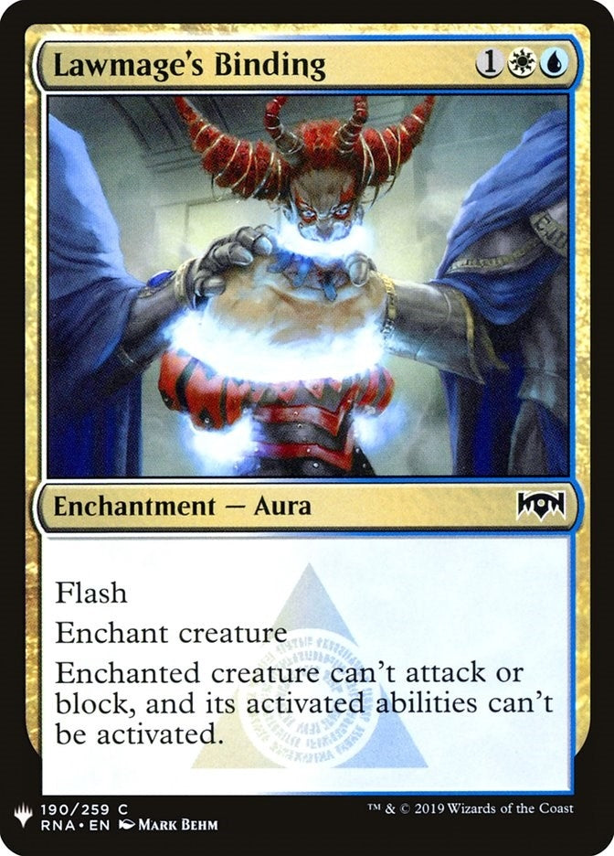 Image for Lawmage's Binding (190) (The List Reprints) - Magic: The Gathering
