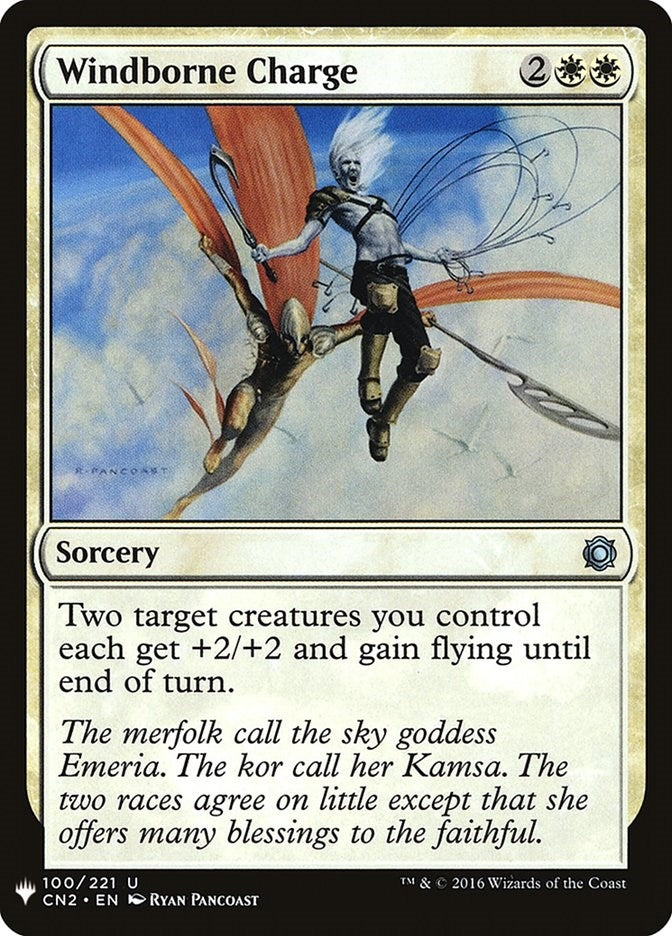Image for Windborne Charge (100) (The List Reprints) - Magic: The Gathering
