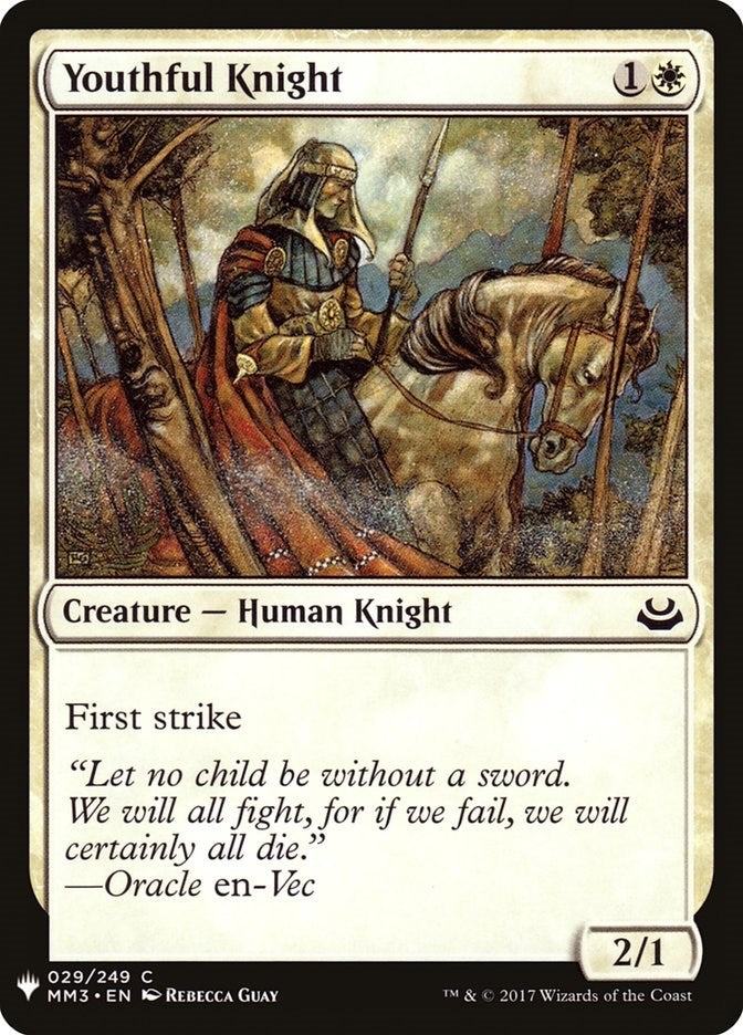 Image for Youthful Knight (29) (The List Reprints) - Magic: The Gathering