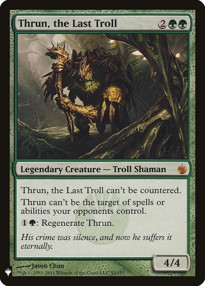 Image for Thrun, the Last Troll (92) (The List Reprints) - Magic: The Gathering