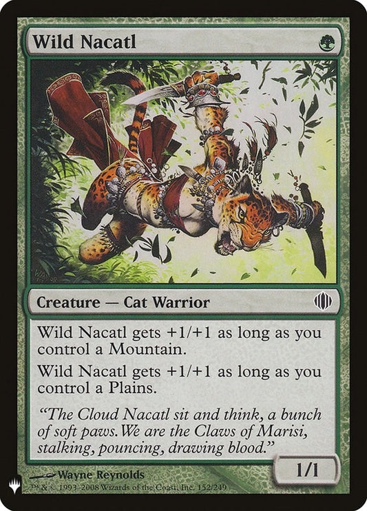 Image for Wild Nacatl (152) (The List Reprints) - Magic: The Gathering