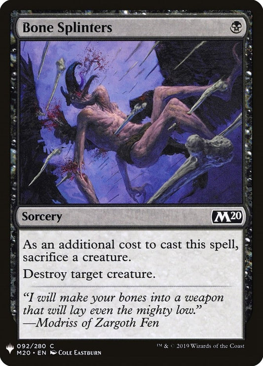 Image for Bone Splinters (92) (The List Reprints) - Magic: The Gathering