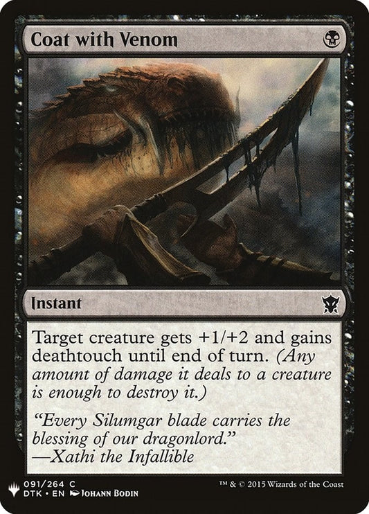 Image for Coat with Venom (91) (The List Reprints) - Magic: The Gathering