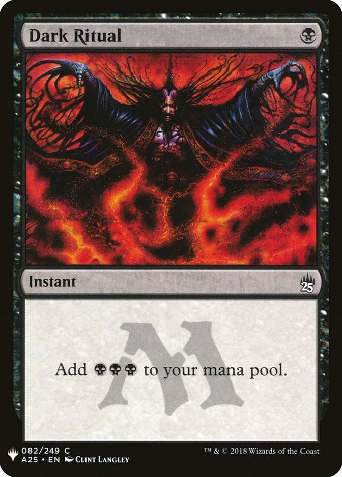Image for Dark Ritual (A25) (82) (The List Reprints) - Magic: The Gathering