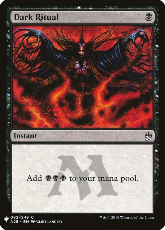 Image for Dark Ritual (A25) (82) (The List Reprints) - Magic: The Gathering