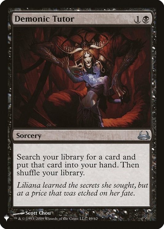 Image for Demonic Tutor (DVD) (49) (The List Reprints) - Magic: The Gathering