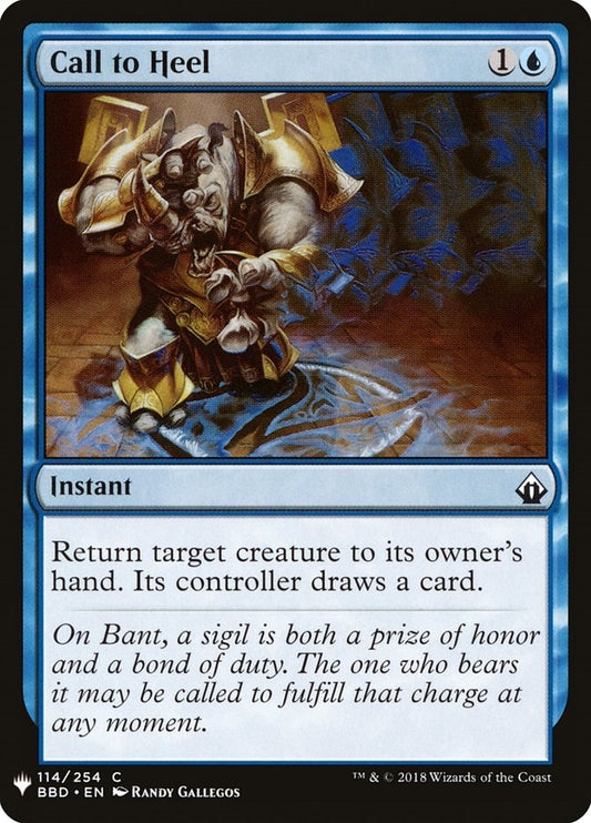 Image for Call to Heel (114) (The List Reprints) - Magic: The Gathering