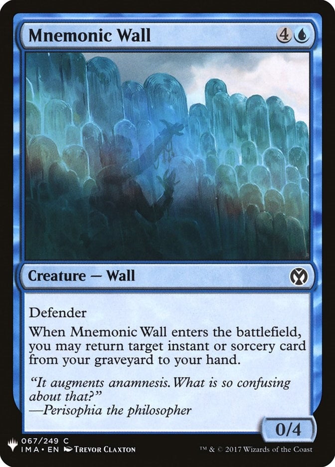 Image for Mnemonic Wall (67) (The List Reprints) - Magic: The Gathering