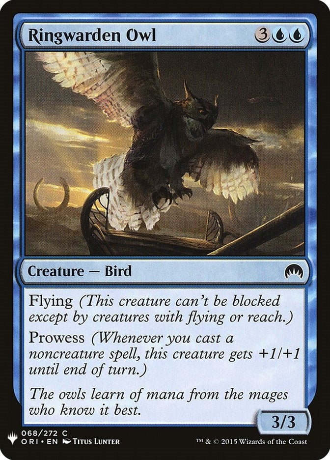 Image for Ringwarden Owl (68) (The List Reprints) - Magic: The Gathering