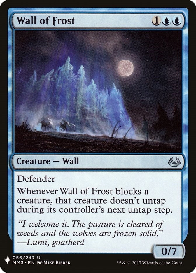 Image for Wall of Frost (56) (The List Reprints) - Magic: The Gathering