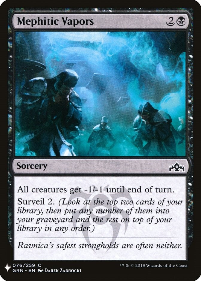 Image for Mephitic Vapors (76) (The List Reprints) - Magic: The Gathering