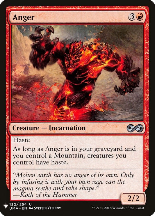 Image for Anger (UMA) (122) (The List Reprints) - Magic: The Gathering