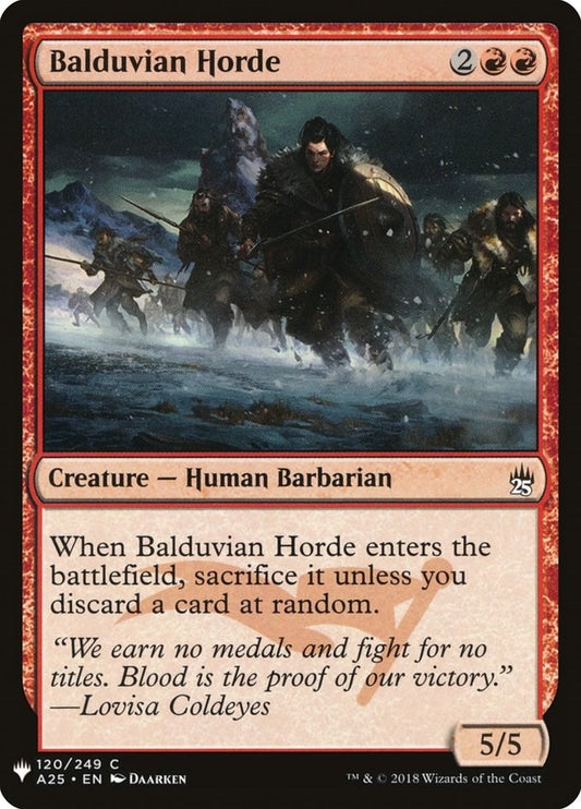 Image for Balduvian Horde (120) (The List Reprints) - Magic: The Gathering