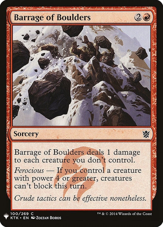 Image for Barrage of Boulders (100) (The List Reprints) - Magic: The Gathering