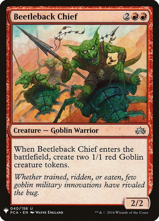 Image for Beetleback Chief (40) (The List Reprints) - Magic: The Gathering
