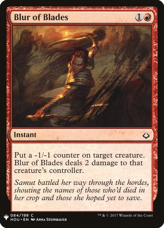Image for Blur of Blades (84) (The List Reprints) - Magic: The Gathering