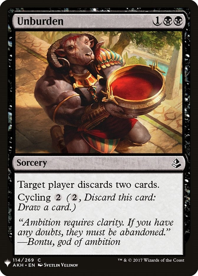 Image for Unburden (114) (The List Reprints) - Magic: The Gathering