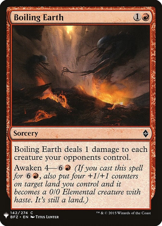 Image for Boiling Earth (142) (The List Reprints) - Magic: The Gathering