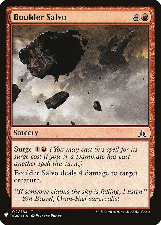 Image for Boulder Salvo (102) (The List Reprints) - Magic: The Gathering