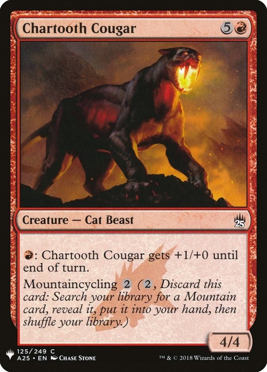 Image for Chartooth Cougar (125) (The List Reprints) - Magic: The Gathering