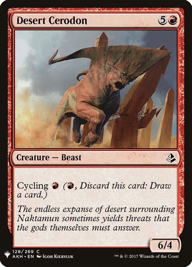 Image for Desert Cerodon (128) (The List Reprints) - Magic: The Gathering