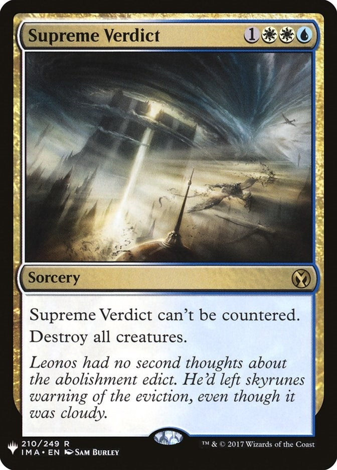 Image for Supreme Verdict (210) (The List Reprints) - Magic: The Gathering