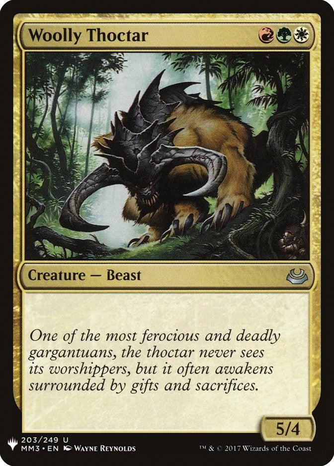 Image for Woolly Thoctar (203) (The List Reprints) - Magic: The Gathering