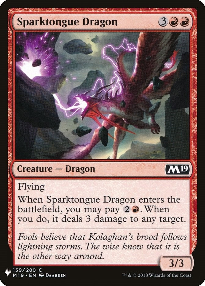 Image for Sparktongue Dragon (159) (The List Reprints) - Magic: The Gathering