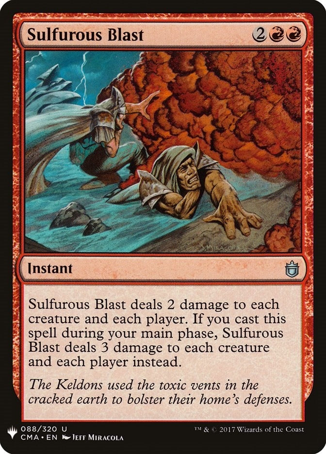 Image for Sulfurous Blast (88) (The List Reprints) - Magic: The Gathering