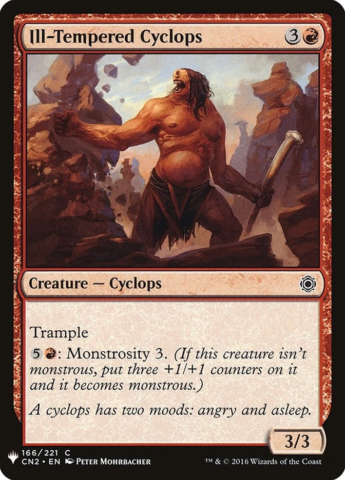Image for Ill-Tempered Cyclops (166) (The List Reprints) - Magic: The Gathering