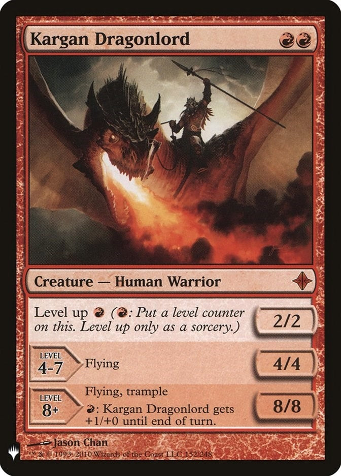 Image for Kargan Dragonlord (152) (The List Reprints) - Magic: The Gathering