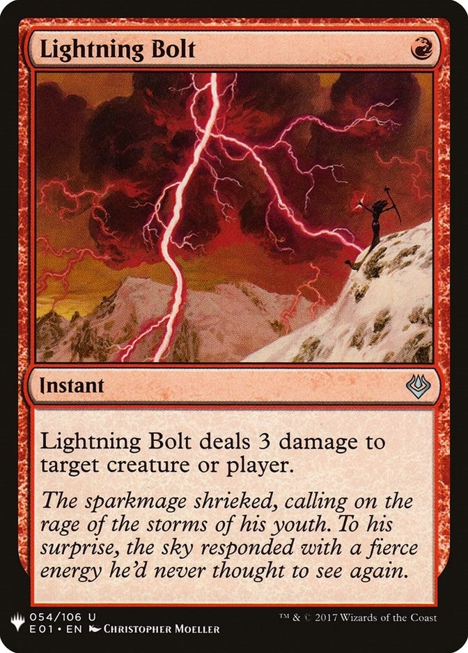 Image for Lightning Bolt (E01) (54) (The List Reprints) - Magic: The Gathering