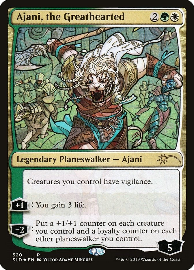 Image for Ajani, the Greathearted (Stained Glass) (520) (Secret Lair Drop Series) - Magic: The Gathering