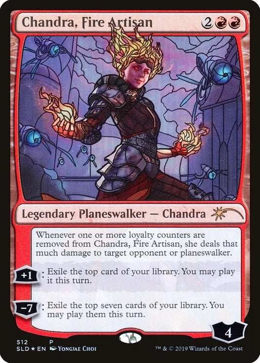 Image for Chandra, Fire Artisan (Stained Glass) (512) (Secret Lair Drop Series) - Magic: The Gathering