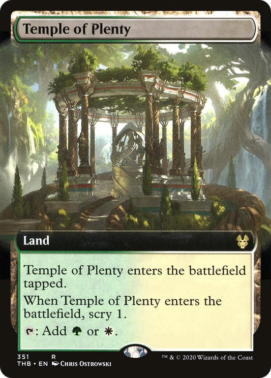 Image for Temple of Plenty (Extended Art) (351) (Theros Beyond Death) - Magic: The Gathering
