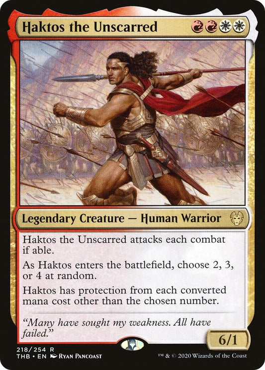 Image for Haktos the Unscarred (218) (Theros Beyond Death) - Magic: The Gathering