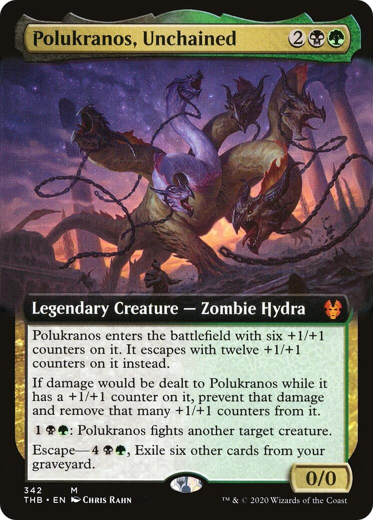 Image for Polukranos, Unchained (Extended Art) (342) (Theros Beyond Death) - Magic: The Gathering