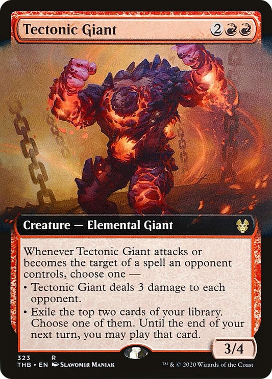 Image for Tectonic Giant (Extended Art) (323) (Theros Beyond Death) - Magic: The Gathering